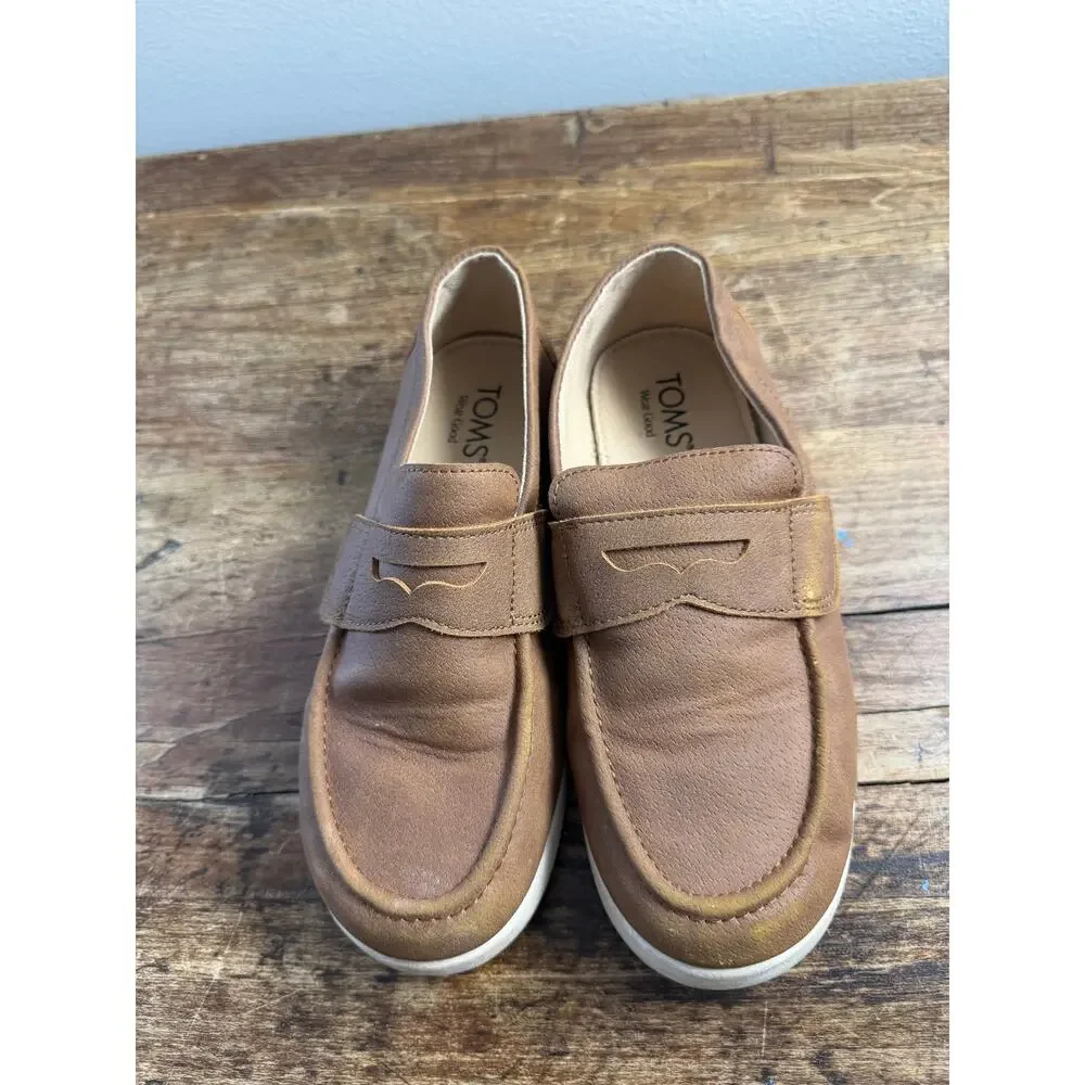 Tom's Youth Brown loafers size 1.5
